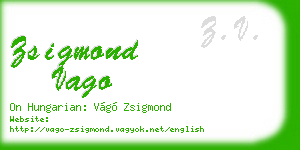 zsigmond vago business card